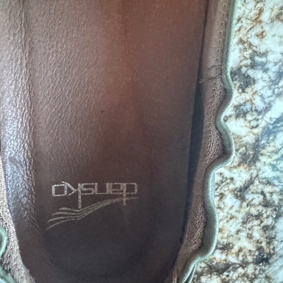 Dansko leather slip-ons, olive - size 39 - Picture 3 of 5